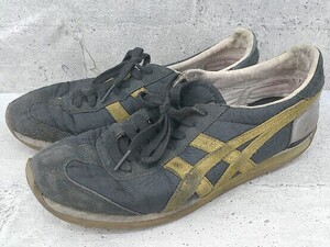 ◇ Onitsuka Tiger オニツカタイガー F460614 スニーカー シューズ 24ｃｍ ブラック イエロー *