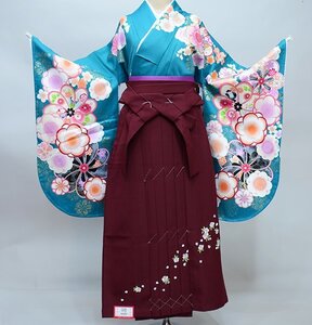 二尺袖 着物 袴フルセット ジュニア用へ直し 135cm～150cm From KYOTO 袴変更可能 卒業式 新品（株）安田屋 NO38560-02