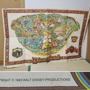ディズニーランド　ポスター　1983 当時物　　マップ　希少　Disney レトロ　ウォルト・ディズニー・ワールド　カルフォルニア