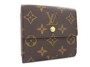 1円 ■美品■ LOUIS VUITTON ヴィトン M61652 モノグラム ポルトモネ ビエ カルトクレディ 三つ折り 財布 ウォレット ブラウン系 BI4593