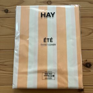 未開封 新品 ベッドカバー シングル 掛け布団 布団カバー HAY 北欧 ETE DUVETCOVER ウォームイエロー ストライプ