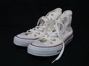 ■極美品■ CONVERSE コンバース キャンバス スニーカー シューズ 靴 表記サイズ 23.5 アイボリー系×ライトブルー系 DE9480