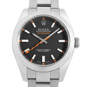 ロレックス ミルガウス 116400 ブラック V番 中古 メンズ 腕時計