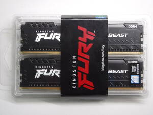 デスクトップPC用メモリ, キングストン Kingston, FURY Beast, KF432C16BBK4/128, DDR4 PC4-25600(DDR4-3200) 128GB[32GBx4枚組]