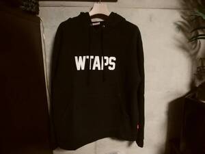 【WTAPS ダブルタップス】スウェットパーカM 日本製 ビッグロゴプリント入り 本店限定 人気アイテム