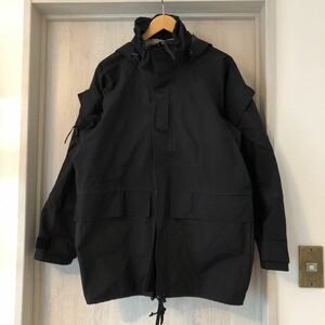 (k) 92年 90s US ARMY ECWCS GORE-TEX 黒 ブラック ナイロンジャケット S-R ミリタリー 