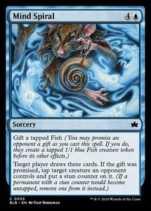 MTG ■青/英語版■(059)《精神のらせん/Mind Spiral》★FOIL★ ブルームバロウ BLB 青C