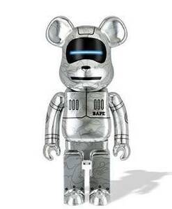 新品未開封 正規品 A BATHING APE SORAYAMA × BABY MILO BE@RBRICK 1000％ SILVER / ベアブリック エイプ ベビーマイロ シルバー 空山基