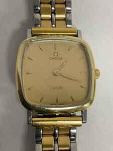 営KW342-60◆ 【電池交換済み・稼働品】OMEGA De ville／オメガ デビル ゴールド×シルバー 54409102 クォーツ 腕時計