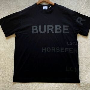 【極美品・現行タグ】 BURBERRY バーバリー メンズ ホースフェリー 半袖 Tシャツ トップス カットソー ラバーロゴ オーバーサイズ Mサイズ