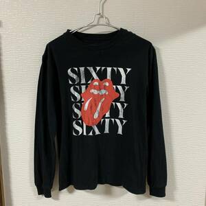 The Rolling Stones (ザ・ローリング・ストーンズ) - MEN 長袖Tシャツ ロックTシャツ バンドTシャツ Mサイズ 黒色 (タグ付き新品未着用品)