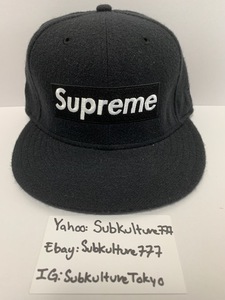 【新品】 Supreme NEW ERA 7 1/8 5 Panel Snapback　シュプリーム　Box Logo rare new キャップ ブラック　帽子　希少