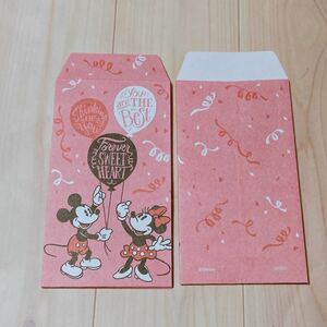 1447☆ ディズニー ミッキーマウス ミニーマウス お年玉袋 ポチ袋 ミニ封筒 3枚 梱包袋 和紙風