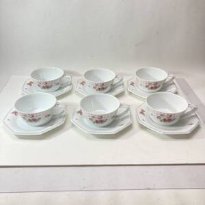 Noritake ノリタケ 1439 PASTORALE パストラル カップ&ソーサー 6客 ティーカップ 苺 プレーン 美品