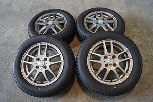 【バリ山 中古 SET】175/65R14 175/65-14 ブリジストン アイスパートナー2 STRANGER 14 4H100 5.5J+42 ヴィッツ キューブ ノート フィット