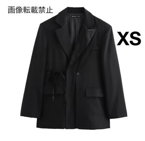 vintage ヴィンテージ レトロ デザイン テーラードジャケット アウター XSサイズ レディース★ZARA 好きな方に★2024 秋冬新作 新品★