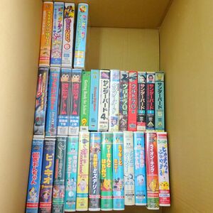 VHS ビデオテープ アニメ 29本セット◆ディズニー ポケモン 鉄腕アトム サンダーバード ウルトラQ セサミ セーラームーン/ガ 624-1