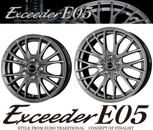 業販品 冬用 新品 18インチ ブリヂストン VRX3 [Exceeder E05] [7.5J+38] [225/40R18] [レクサス IS] [エクシーダ] シルバー [CS]