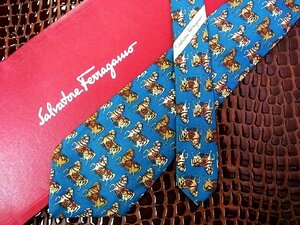 ♪今週の特売980円～♪0953♪良品【Ferragamo】フェラガモ【馬 ウマ 動物 柄】ネクタイ♪