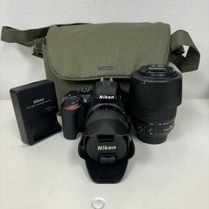 【K-28923】Nikon DIGITAL CAMERA D5600 一眼レフ カメラ ズームレンズキット バッテリー付き ニコン キャリーケース付き 動作確認済 