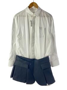 sacai◆2023/SHIRT & SKIRT MINI DRESS/3/-/WHT/23-06773