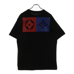 LOUIS VUITTON ルイヴィトン 19AW バックフラワーロゴプリントTシャツ 半袖カットソー ブラック RM192M NPL HHY07W