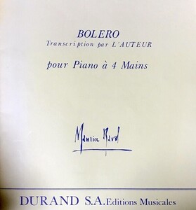 ラヴェル ボレロ ピアノ連弾 輸入楽譜 Ravel Bolero pour piano a 4 mains 洋書