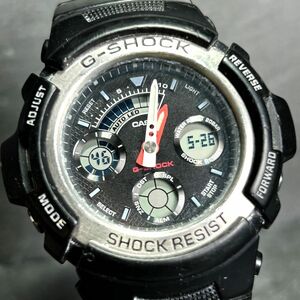 CASIO カシオ G-SHOCK ジーショック AW-590-1A 腕時計 クオーツ アナデジ 多機能 ブラック ステンレススチール 新品電池交換済 動作確認済