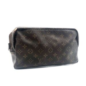 ■鑑定済み■LOUIS VUITTON ルイヴィトン　モノグラム　トゥルーストワレット28 クラッチバッグ ポーチ　ブラウン PVC ECLAIR社ファスナー