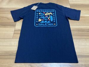 patagonia パタゴニア p6 パタゴニアサーフ　Tシャツ 半袖Tシャツ オーガニックコットン　ネイビー　レギュラーフィットＸＳサイズ