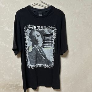 【返品不可】ステューシー　半袖 Tシャツ ビンテージ ブラック 背中上に色褪せあり