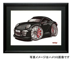 イラスト ポルシェ911カレラS(991・黒)