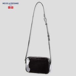 【新品・ブラック】ユニクロ×イネス　INES DE LA FRESSANGE エナメルミニショルダーバッグ お出かけにぴったりなサイズ 2020AW 黒