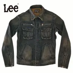 【Lee CROSS RIVET】ユーズド加工ライダースデニムジャケット