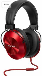 Pioneer SE-MS5T Headphones, Enclosed/High Resolution Compatible, Red SE-MS5T-R