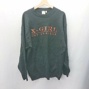 ◇ X-girl エックスガール 長袖 ニット サイズONE SIZE ブラック レディース E