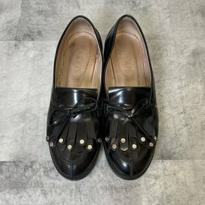 TOD‘S トッズ　ローファー タッセル　ブラック 黒 保存袋付き　size37 レディース　S627