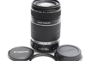 CANON ZOOM LENS EFS 55-250mm 1:4－5.6 IS (良品） 12-13-22