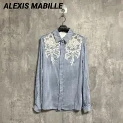 ALEXIS MABILLE ブラウス シャツ シルク混 長袖 レースデザイン