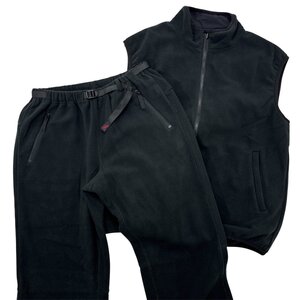 24AW セットアップXS【新品・未使用】GRAMICCI REVERSIBLE FLEECE VEST / FLEECE FIELD PANT sizeXS BLACK グラミチ ベスト パンツ