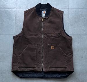 Carhartt カーハート　ダックベスト　キルティングライナー　ダークブラウン