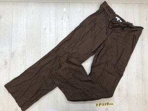 ZARA BASIC ザラ レディース ベルト紐付き カラーパンツ EUR 36 茶