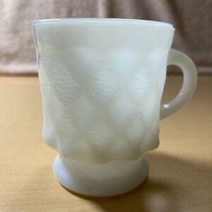 M294 ファイヤーキング fire-king　キンバリーマグ　白　【1960-1976 USA vintage】Fire-King Kimberley mug White ヴィンテージ