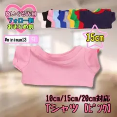 ピンク 15cm ぬい服 推し活 Tシャツ 韓国 中国 タイ 海外 すのチル