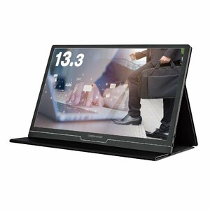 モバイルモニタ GREEN HOUSE 13.3型モバイルモニター USB Type-C接続 FHD ブラック 13.3インチ Type-C HDMI 薄型 モバイル フルHD