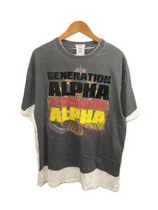 VETEMENTS◆Generation Alpha Tee/転写プリント/Tシャツ/S/コットン/GRY/総柄