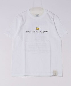 MO/ JEAN-MICHEL BASQUIAT (ジャン-ミシェル バスキア) Crown logo Tee Lサイズ ホワイト BQ-BQ2316