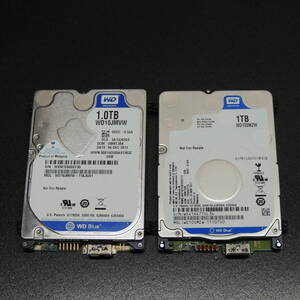 【2台まとめ売り】WD HDD 1TB WD10JMVW / WD10SMZW 訳あり品 管理：y-75