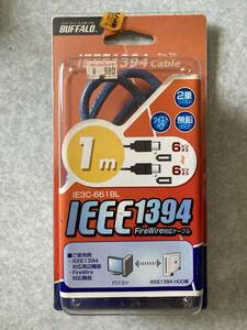 Buffalo IEEE1394 Firewire 対応 ケーブル 1m 6ピン オス IE3C-661 BL