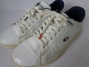 25◆LACOSTE カーナビーエポ レディーススニーカー◆ラコステ UK5 EUR38 USA7 白×紺×赤 CARNABY EVO 7-39SFA0048407 靴 シューズ 6A